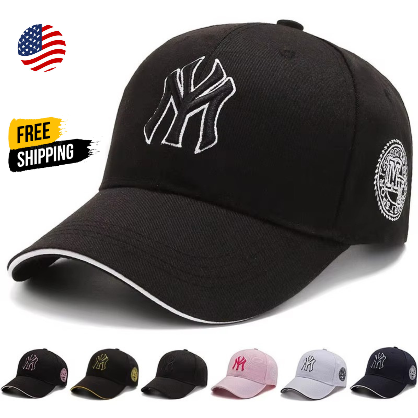 Unisex New York NY Yankees Baseball Hat Sport Snapback Caps Cotton Adjustable