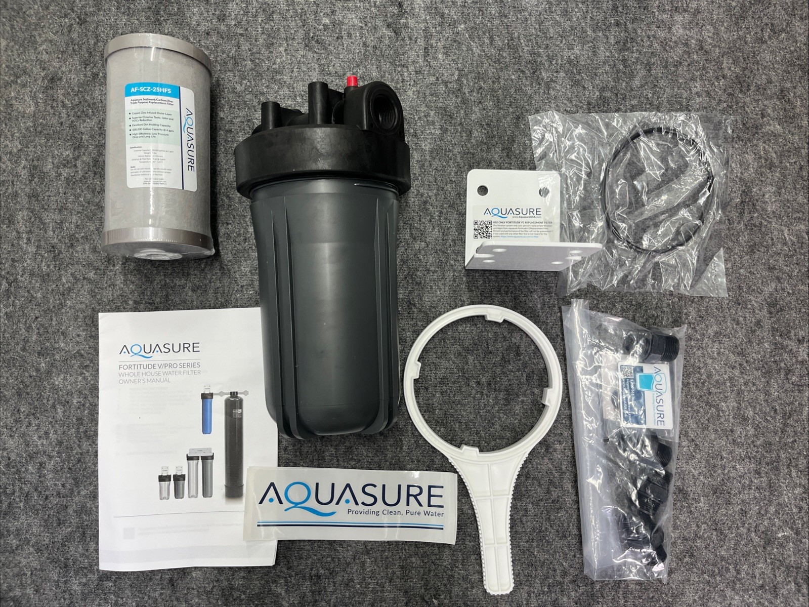 Well Sediment Aquasure Fortitude V/Pro Series Triple Pre-Filter AF-SCZ-25HFS