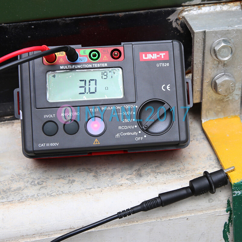 UT526 UNI-T Electrical Insulation Tester1000V 500MΩ RCD Test Continuity VAC/DC