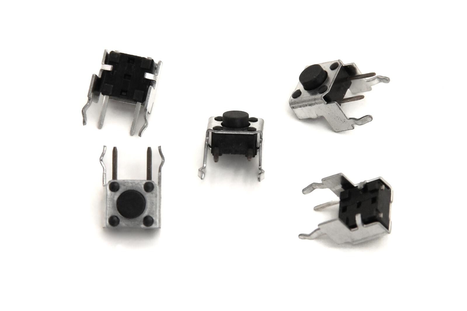 25pcs 6x6mm Momentary Tactile Tact Switch - Right Angle Vertical PCB Mount SPST