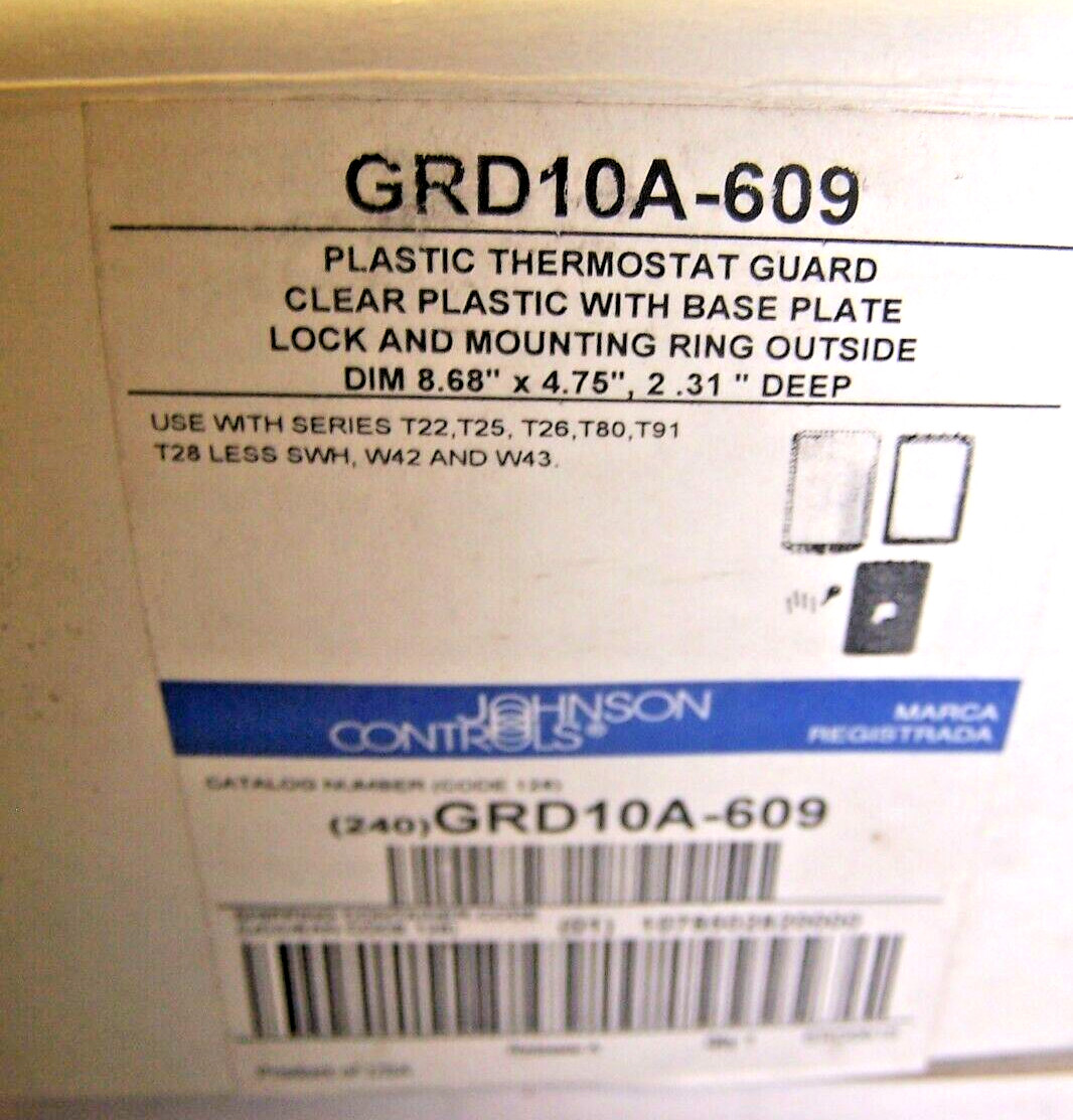 New Johnson Controls Plastic Thermostat Guard GRD10A-609
