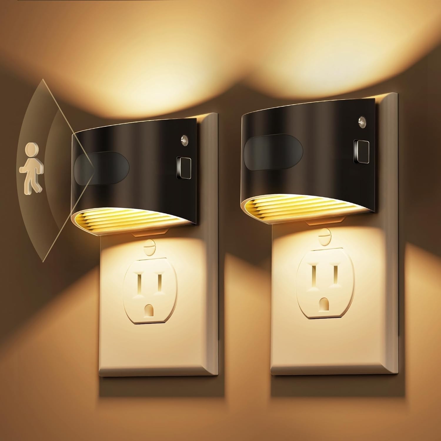 Motion Sensor Night Light, Night Lights Plug into Wall, 2 Pack
