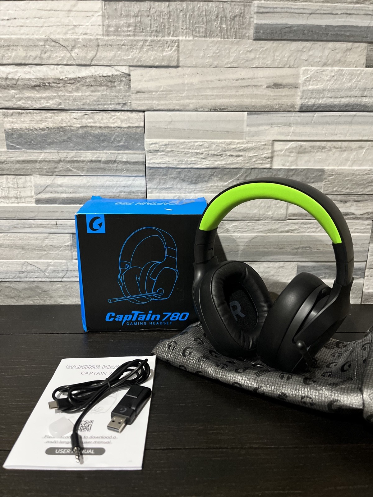 Black Wireless Gaming Headset PS5 PS4 PC Switch Bluetooth 7.1 Gvyugke Open Box
