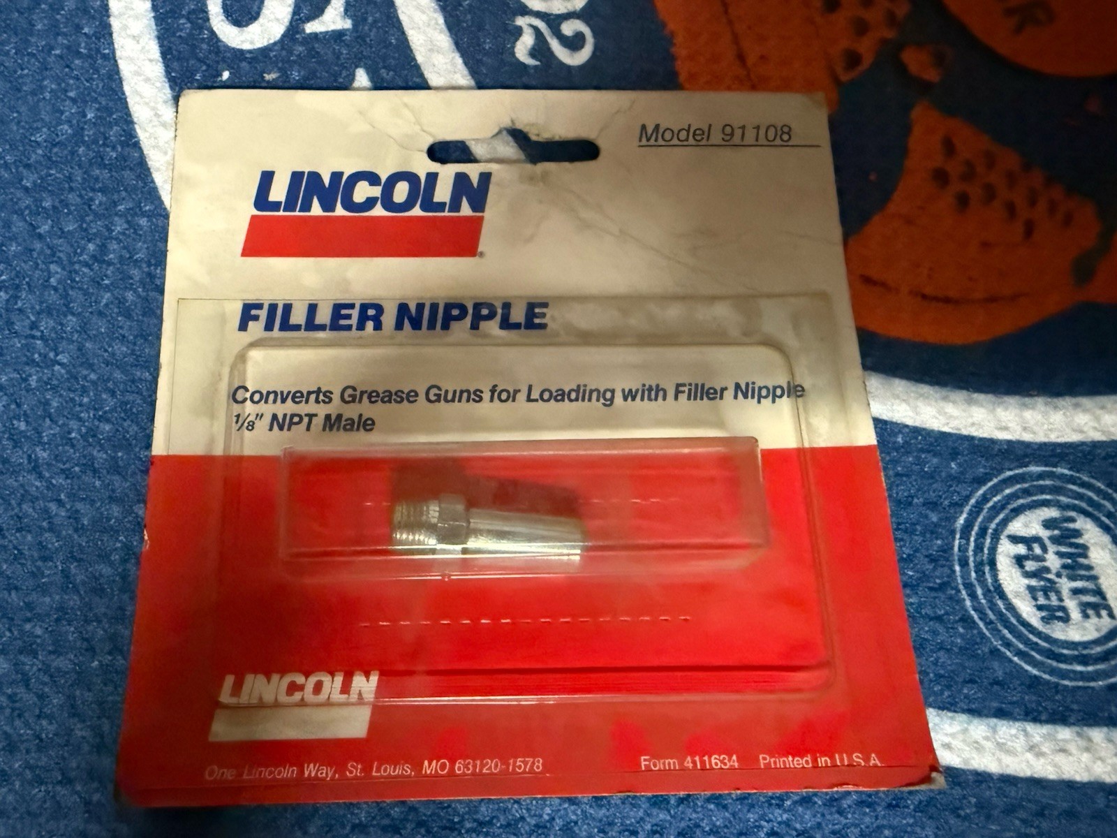 Lincoln Industrial 91108 Grease Gun Filler Nipple, 1/8" NPT Male