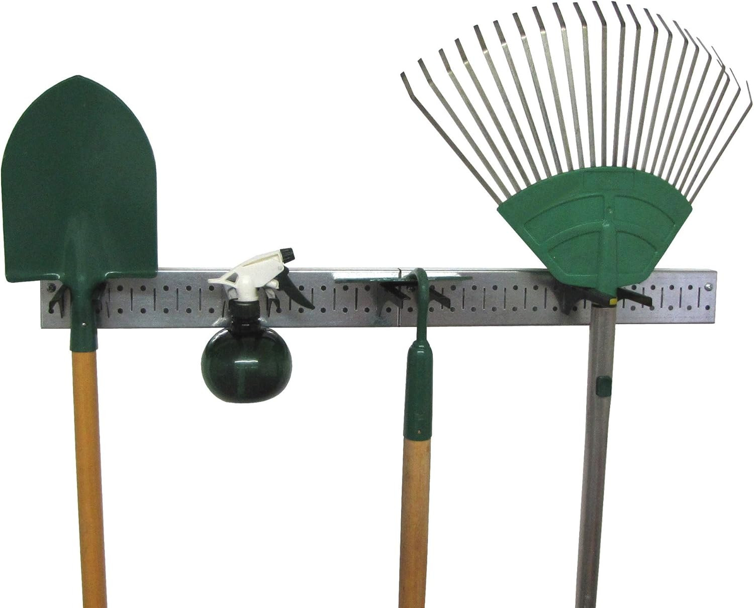 Metal Pegboard Strip Garden Tool Organizer Pegboard Rail Kit