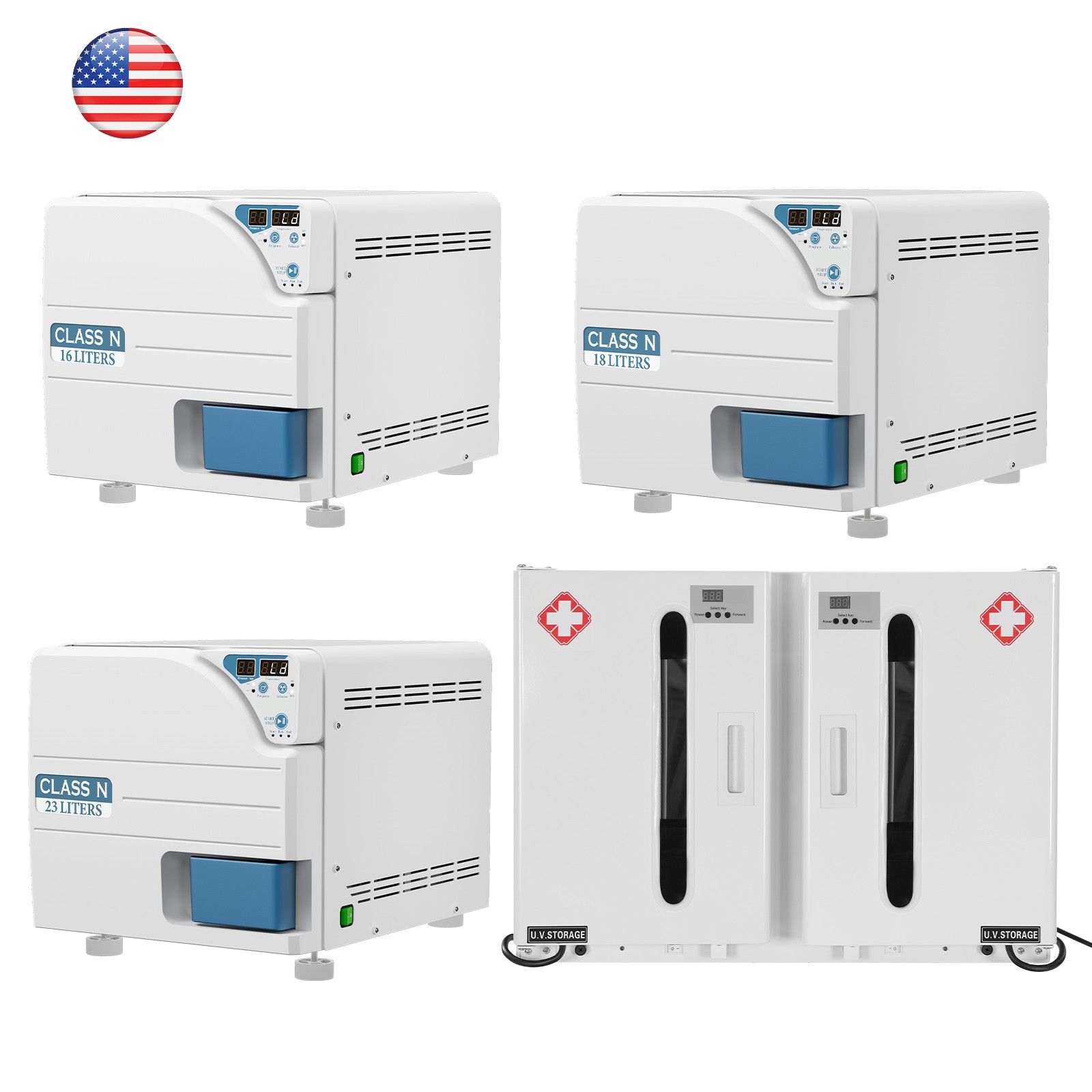 Dental Medical Autoclave Steam Sterilizer/UV Sterilizer Disinfecting Cabinet