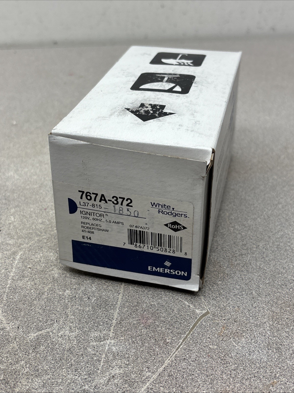 NEW White Rodgers 767A-372 / L37-815 Ignitor; 120V, Replaces 41-408