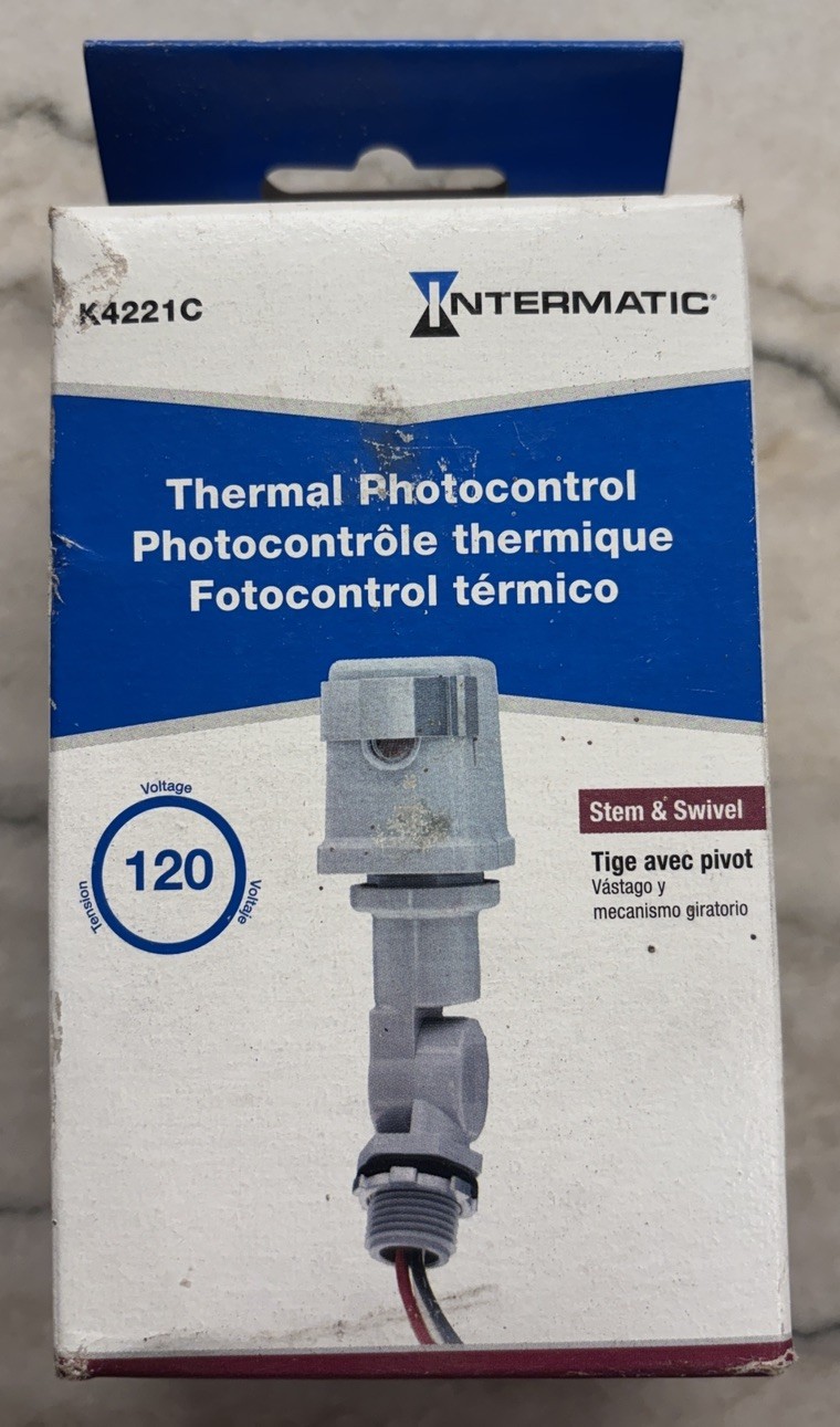 Intermatic K4221C Thermal Photo Control K4221C 120V Outdoor Light Control NEW