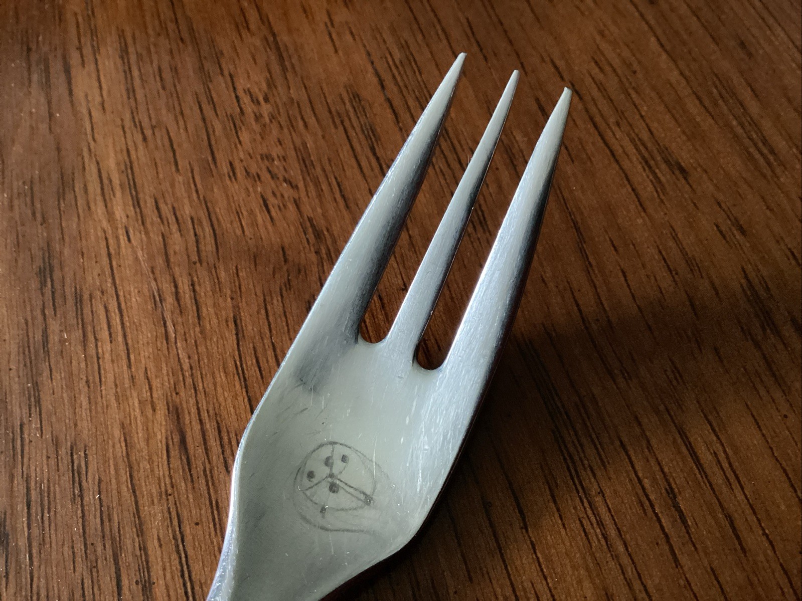 Dansk Stainless Parallel Diamond Salad Fork (s) 18/8 Korea Flatware 7 1/8" Used