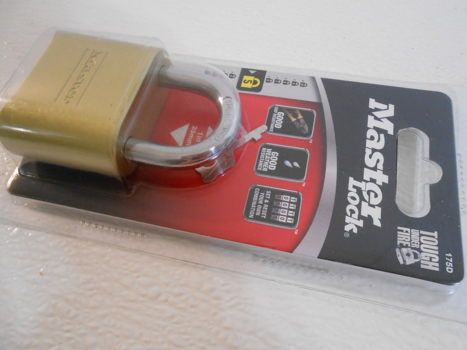 Master Lock Combination Padlock, Set your own combination, Sinlge Pack 175D 1"