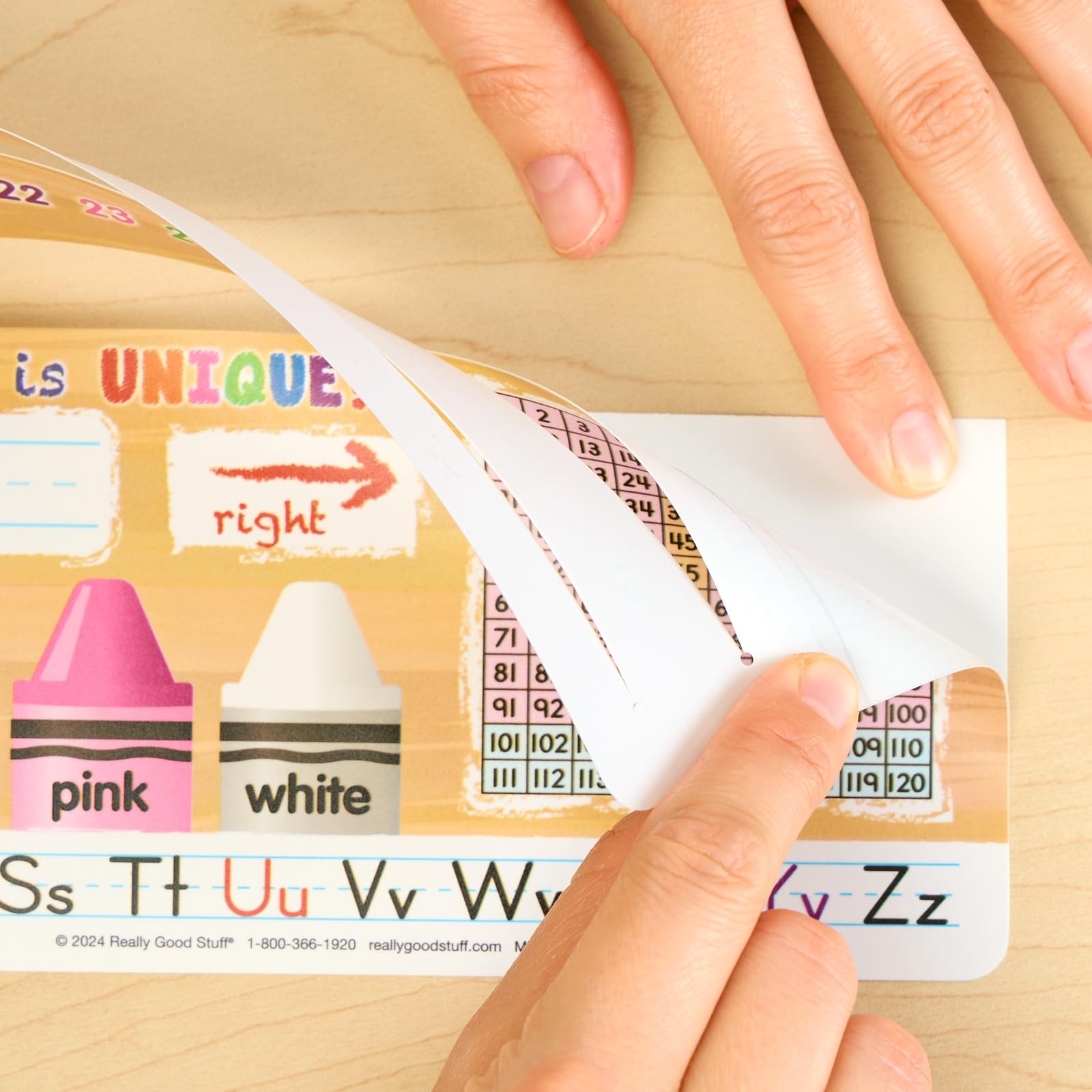 Really Good Stuff Deluxe Slide-to-Learn Counting Crayon Tan, Crayons