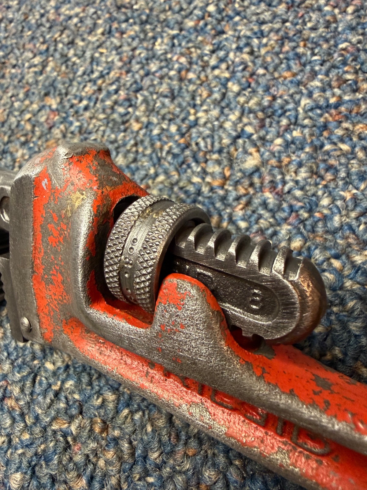 Vtg Ridgid 8" pipe wrench, vg condition