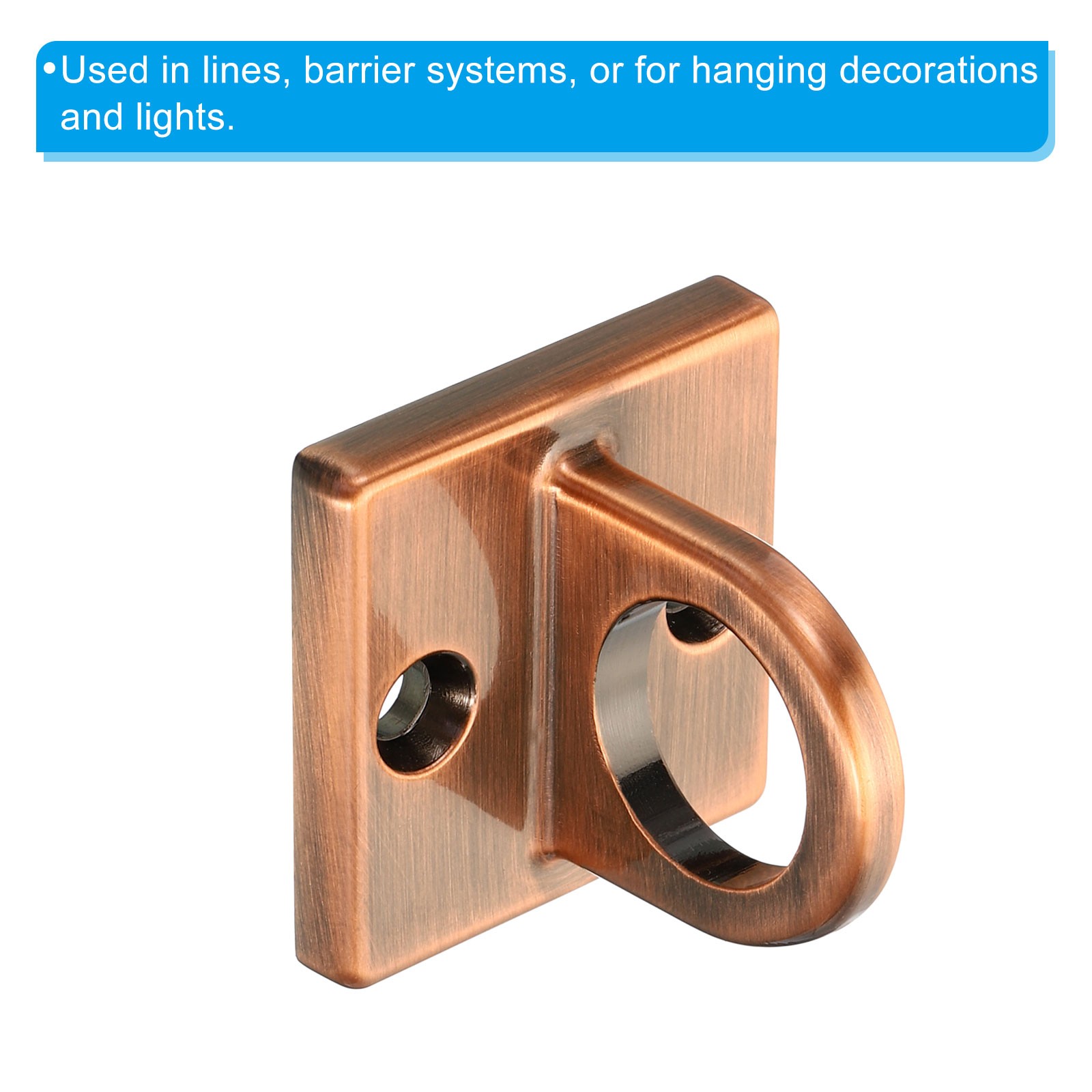 1Pcs Copper Pad Eye Plate U Hooks Ceiling Hook for Hanging Rope
