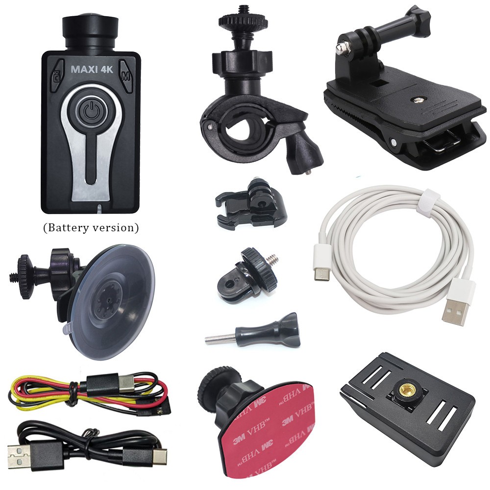 Mobius Maxi MM4K Action Camera Video Camcorder DashCam Accessories Kit for Vlog