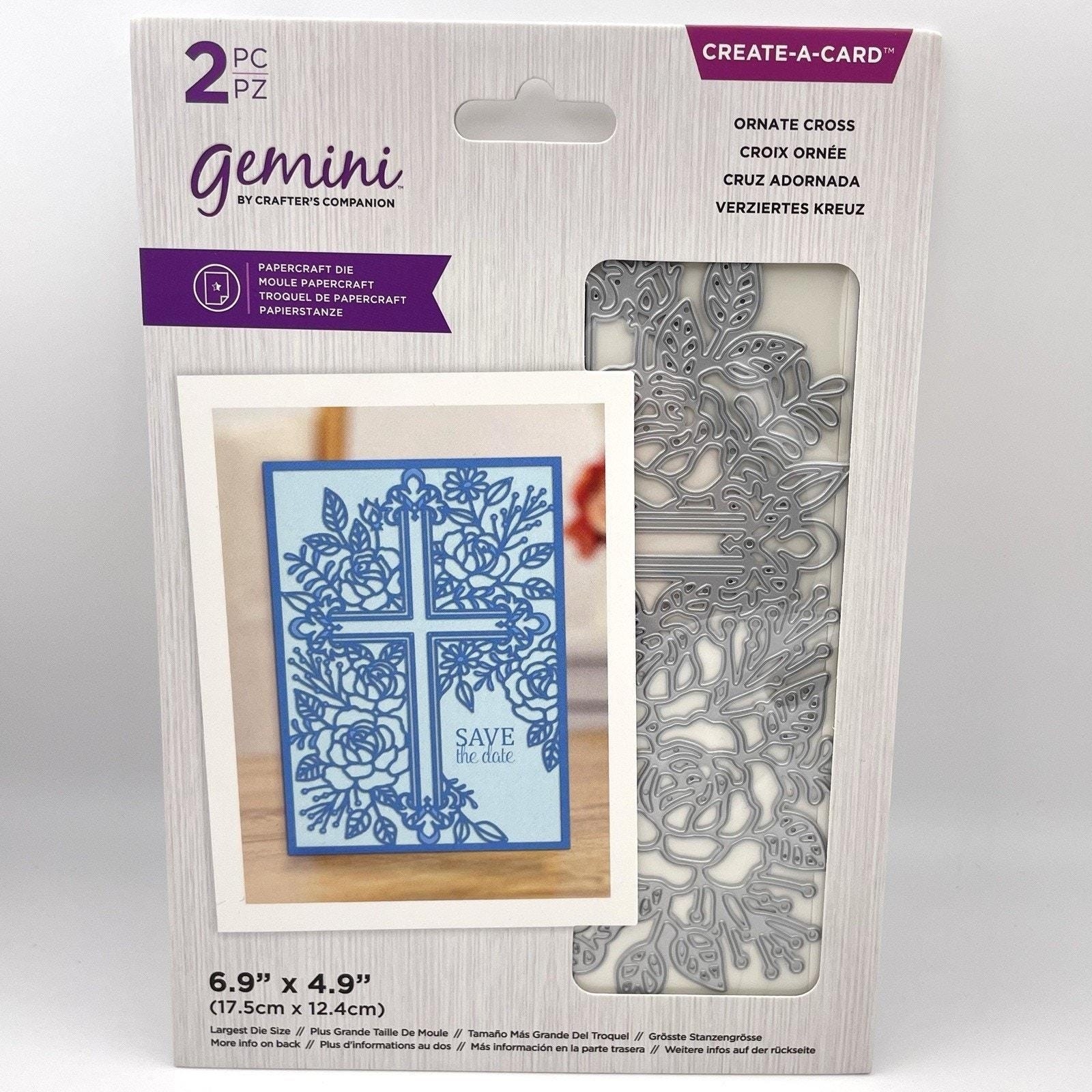 Create A Card Ornate Cross 2 pc Die Set Easter Confirmation Baptism Gemini New