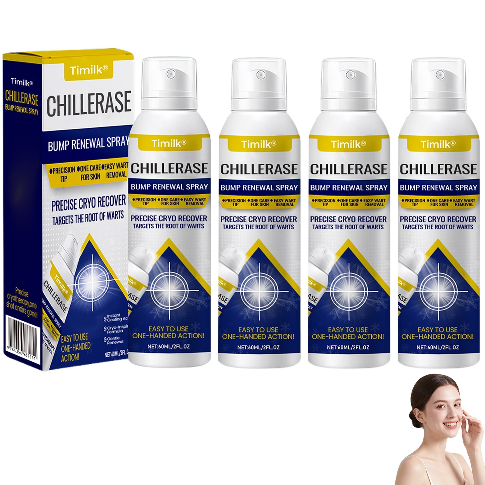 Timilk ChillErase Bump Renewal Spray, Advanced Salicylic Acid Body Spray 2%