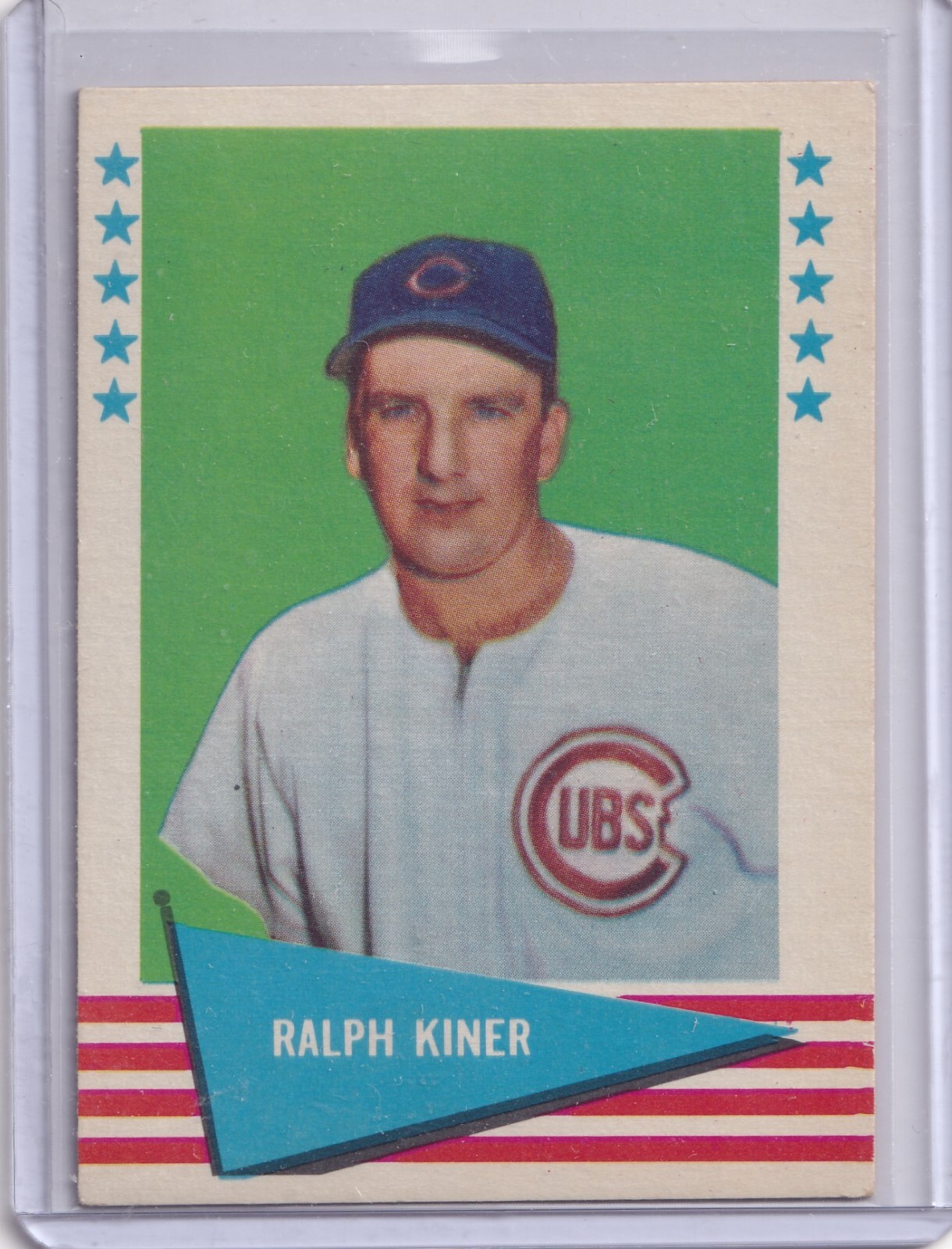 RALPH KINER 1961 FLEER BASEBALL GREATS # 50 CUBS EX
