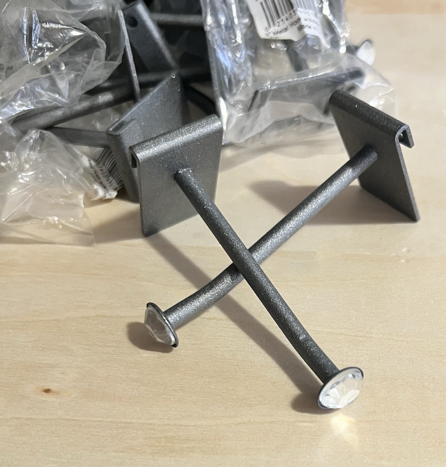 Tripar Slatwall Hooks Lot 56 3” 5” Gray Metal Acrylic Tip Retail Display