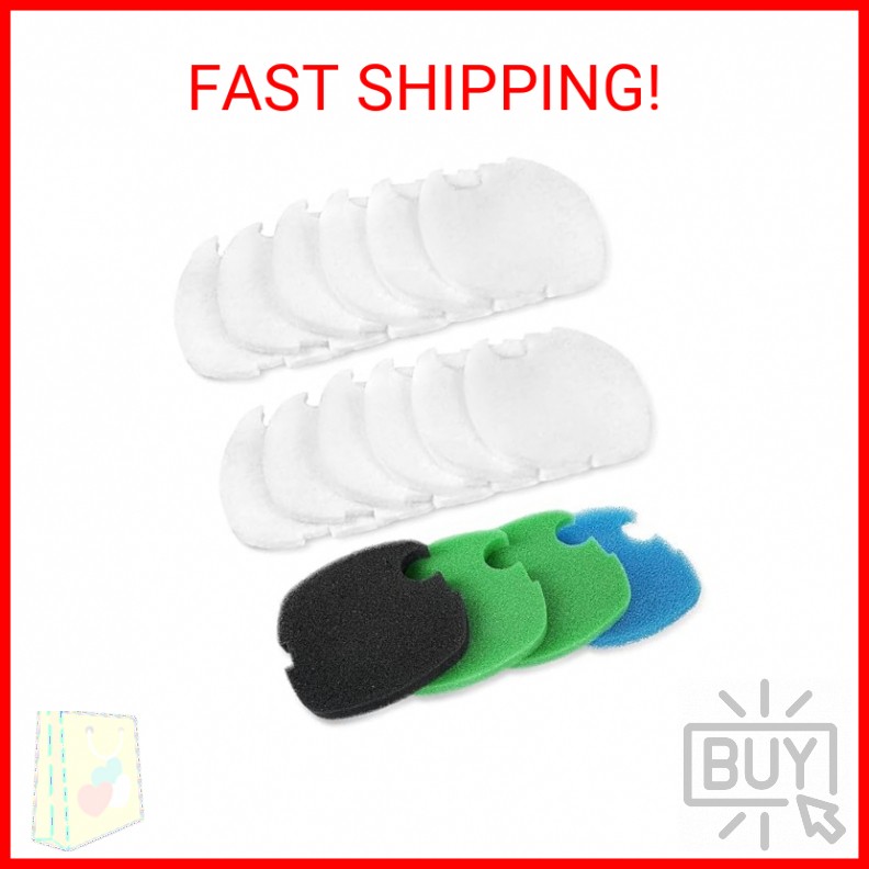 AQUANEAT 16 pcs Replacement Canister Filter Pads Compatible with SUNSUN HW-303B/