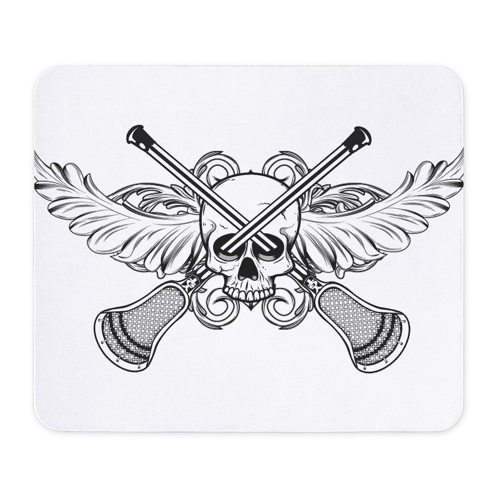 CafePress Lacrosse Skull 20XX Mousepad  (1038292265)