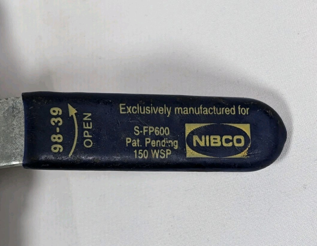 NIBCO 3/4" BALL VALVE 600 CWP