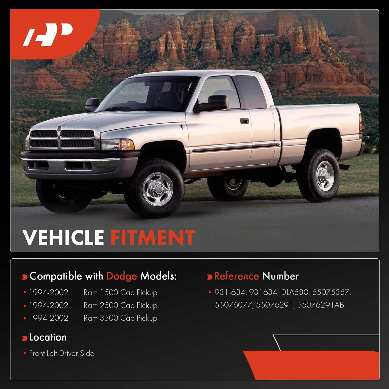 A-Premium Front Left Driver Side Door Lock Actuator Compatible with Dodge...