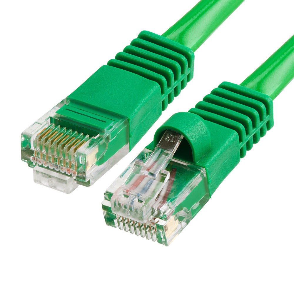 4 Pack Green Cat5e Ethernet Patch Cable 1.5ft RJ45 Network Cord Internet Wire