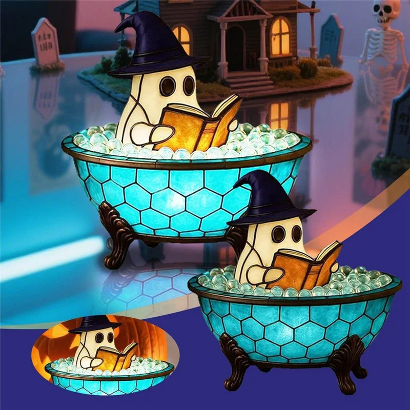 LED Ghost Bath Lamp Cute Night Light Ghost Bubble Bath Light for Living Room