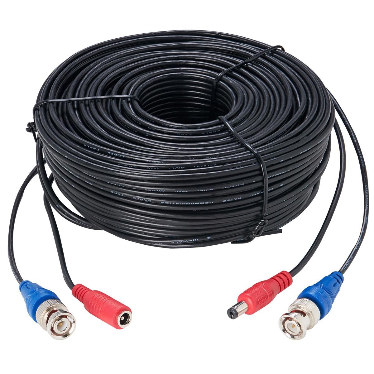 Lorex 100' UL/CM-Rated Premium 4K RG59/Power Accessory Cable