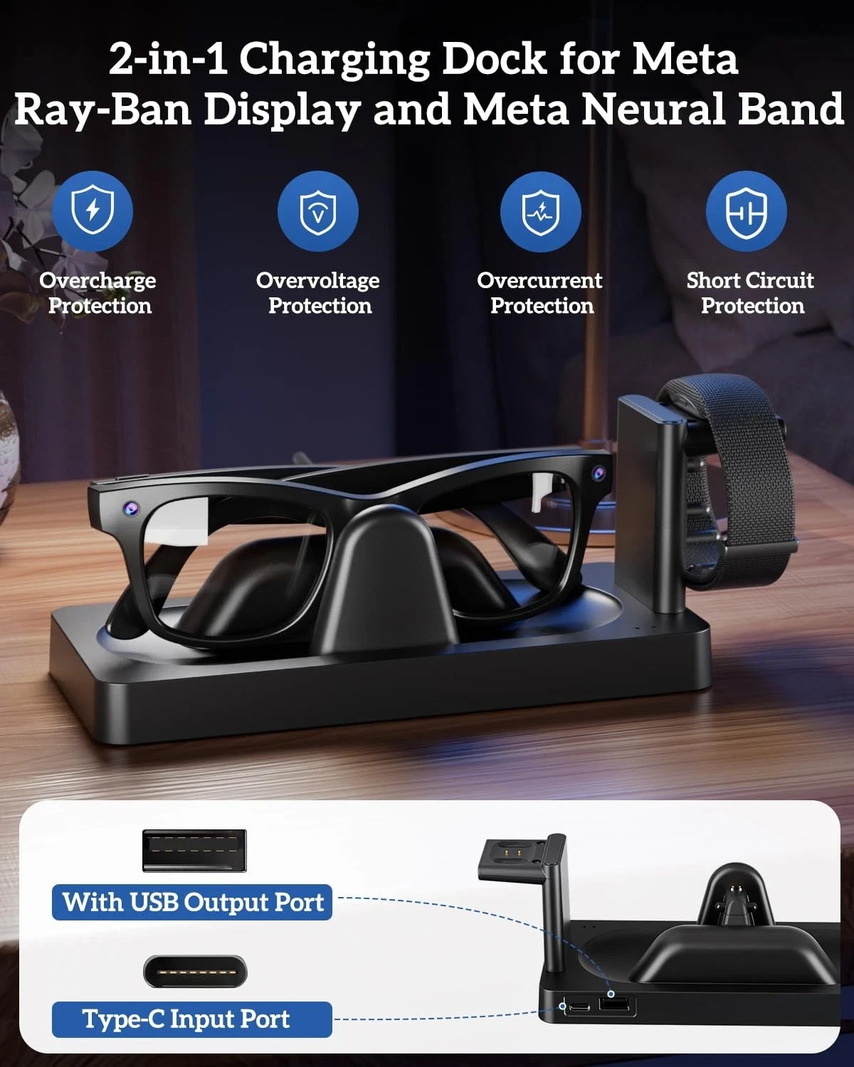 Charging Dock for Meta Ray-Ban For Display & Neural Band