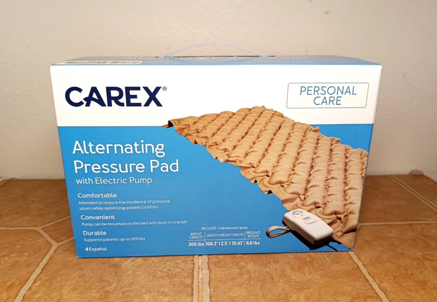 Carex Alternating Pressure Pad With Electric Pump Weight Capacity 300lbs NEW NIB