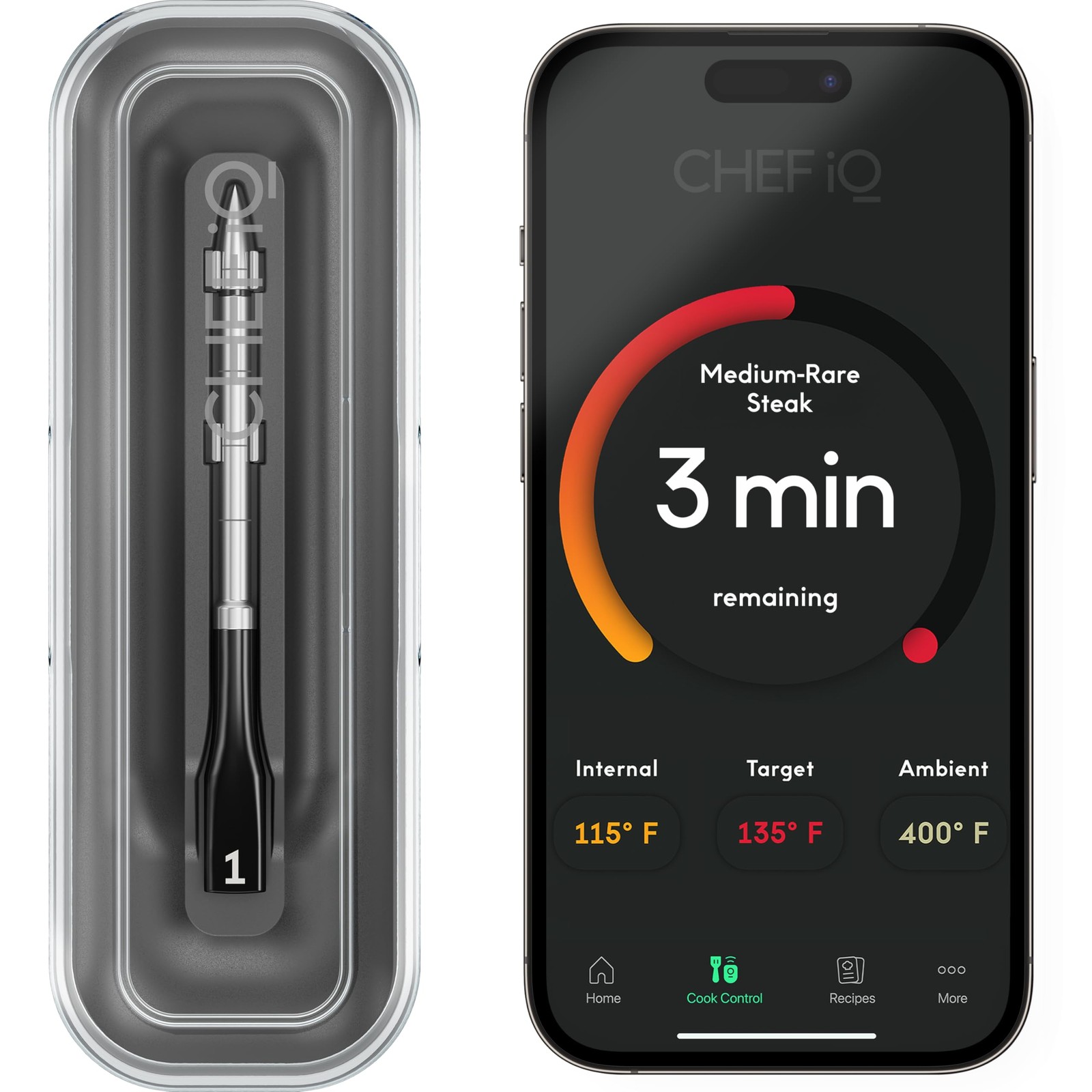 CHEF iQ Sense Smart Meat Thermometer–Wireless, Ultra-Thin Probe, Unlimited Range