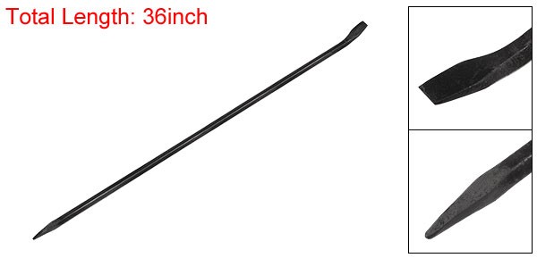 Hexagonal Connecting Bar 36'' Steel Crowbar for Prying and Aligning Chisel End