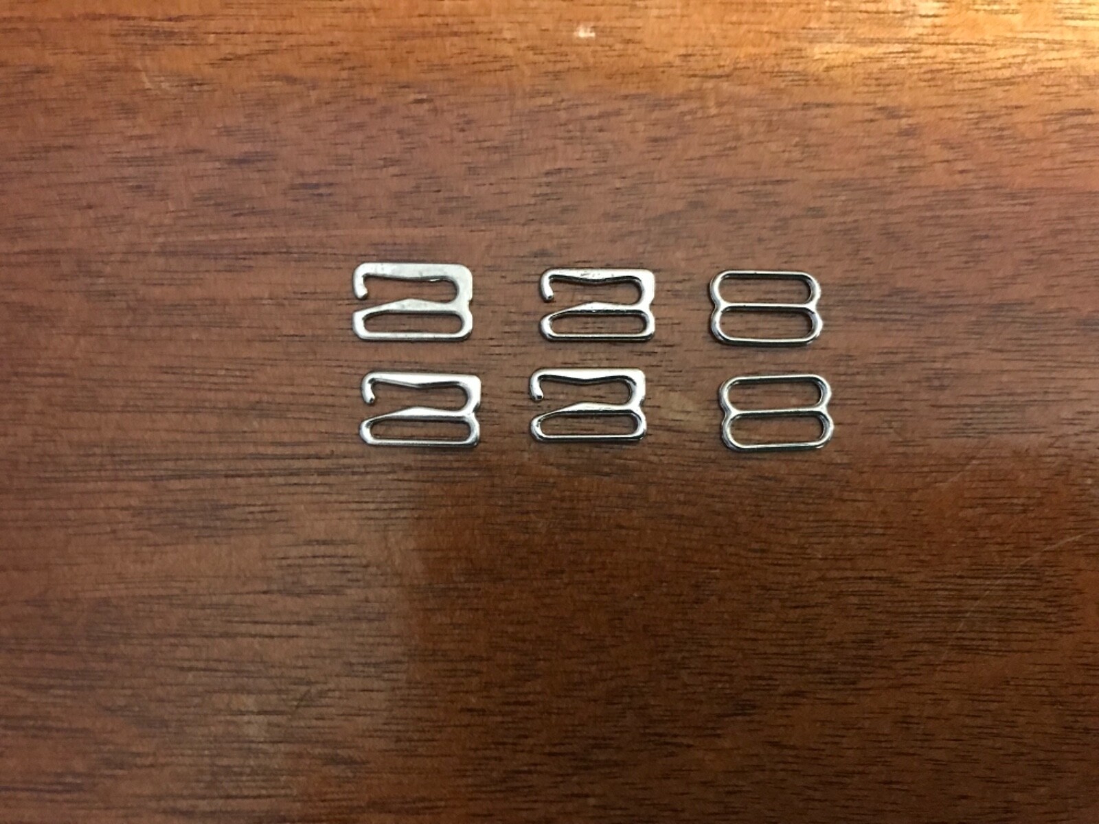 Silver Metal 3/8" Hook Slide Set Bra Lingerie Bathing Suit Strap - US Seller!