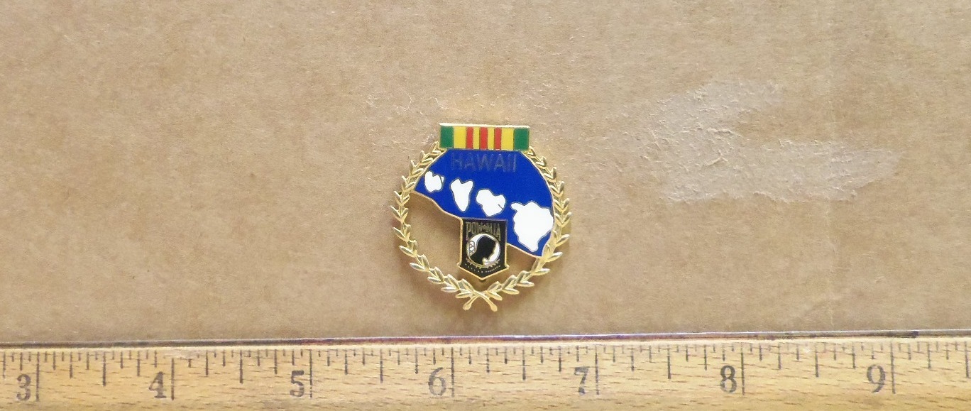 Hawaii  POW*MIA Vietnam Pin with Wreath