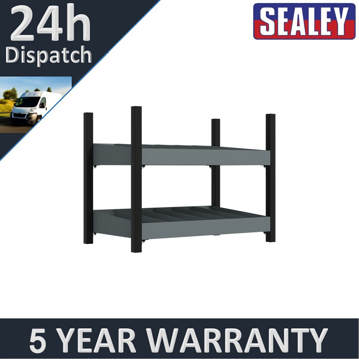 Sealey Modular Storage Mid Unit 2 Compartment Shelve 580mm APMRM4