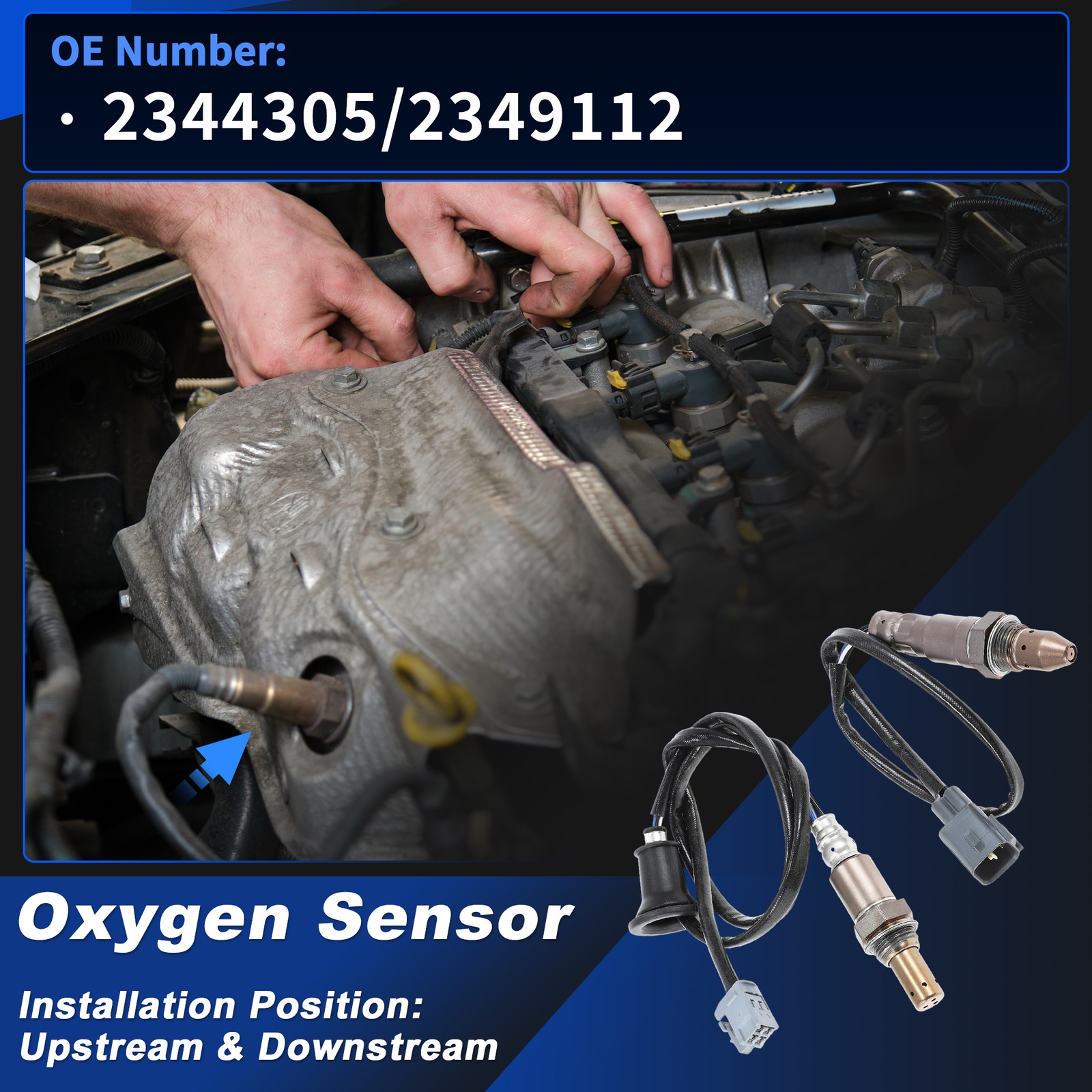Upstream & Downstream Oxygen Sensor for Toyota Corolla 1.8L L4 2011-2013 2 pcs