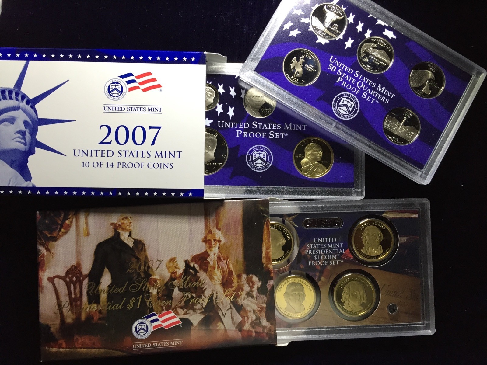 2007 US Mint Proof Set 14 Piece Clad Set COA OGP