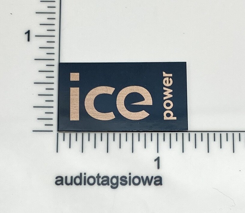 ICE Power Small Bronze Custom Aluminum Amplifier Badge  ICEPOWER