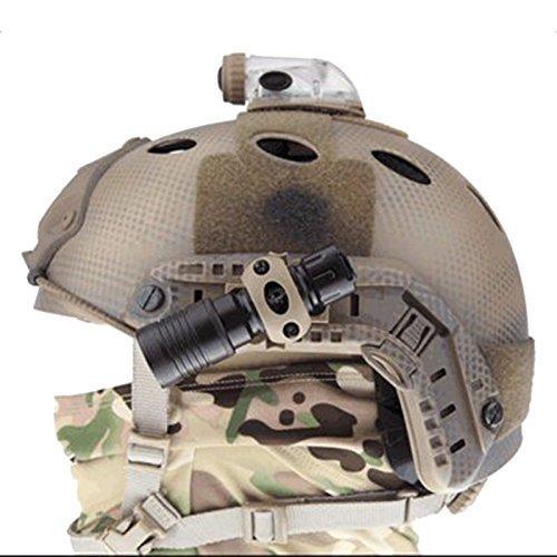Rotating 1” Flashlight Mount for ARC Rail equipped Helmet Ops-Core Crye AirFrame