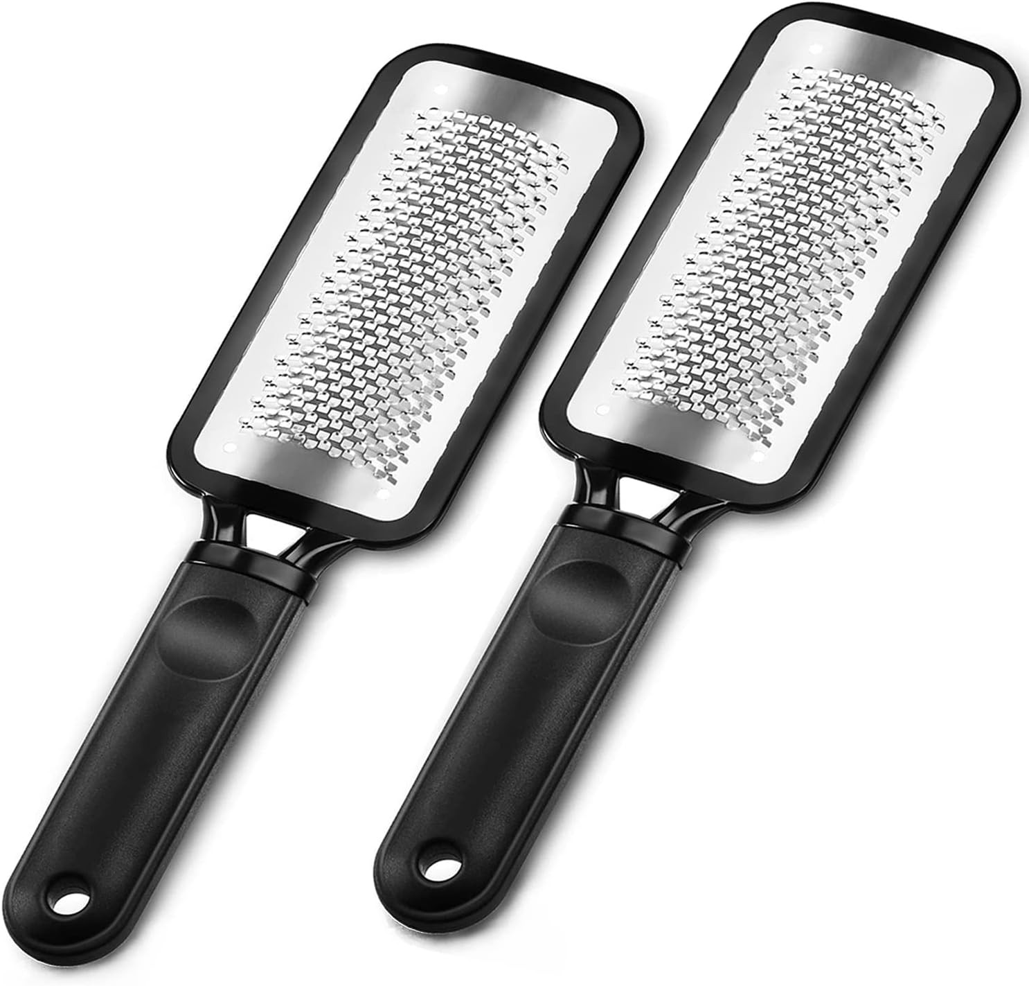 Foot Rasp File, 2 Pcs Stainless Steel Pedicure Callus Remover for Black