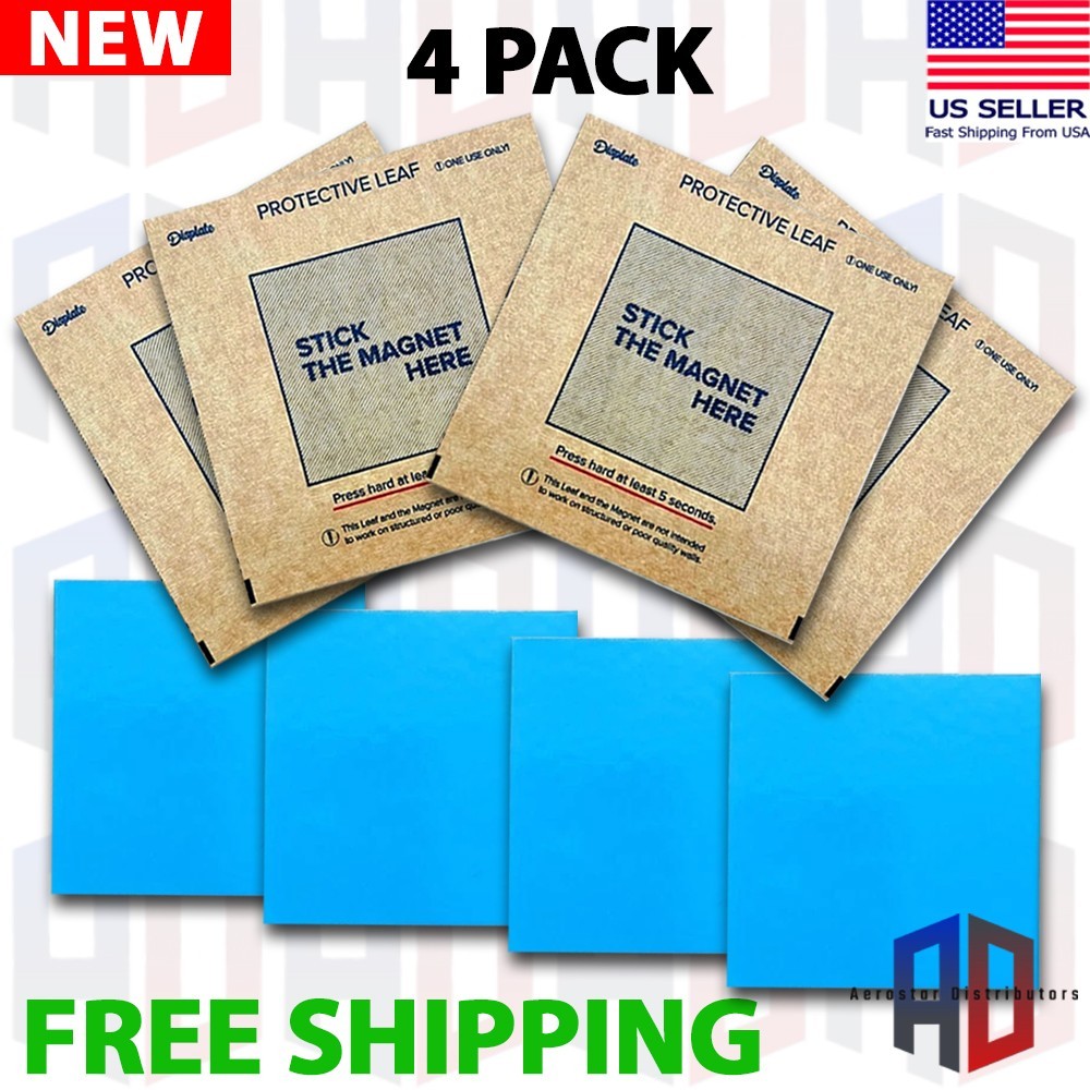 NEW 4-PACK Displate Magnetic Mounting Kit 4 Magnet & 4 Protective Leaf