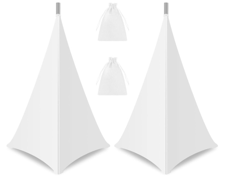 Cubiertas Blancas para Trípodes de Altavoz 360° para Eventos, Pack 2