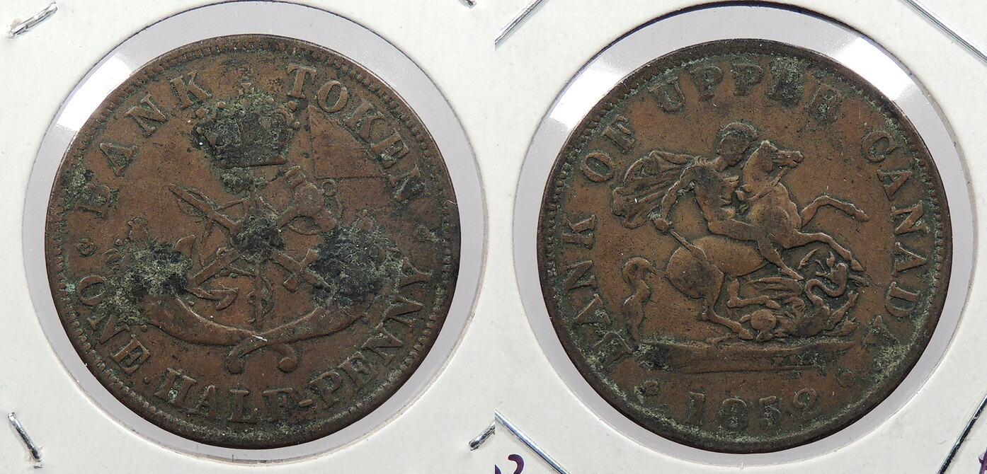 CANADA Upper Canada 1852 Halfpenny Token #WC99519
