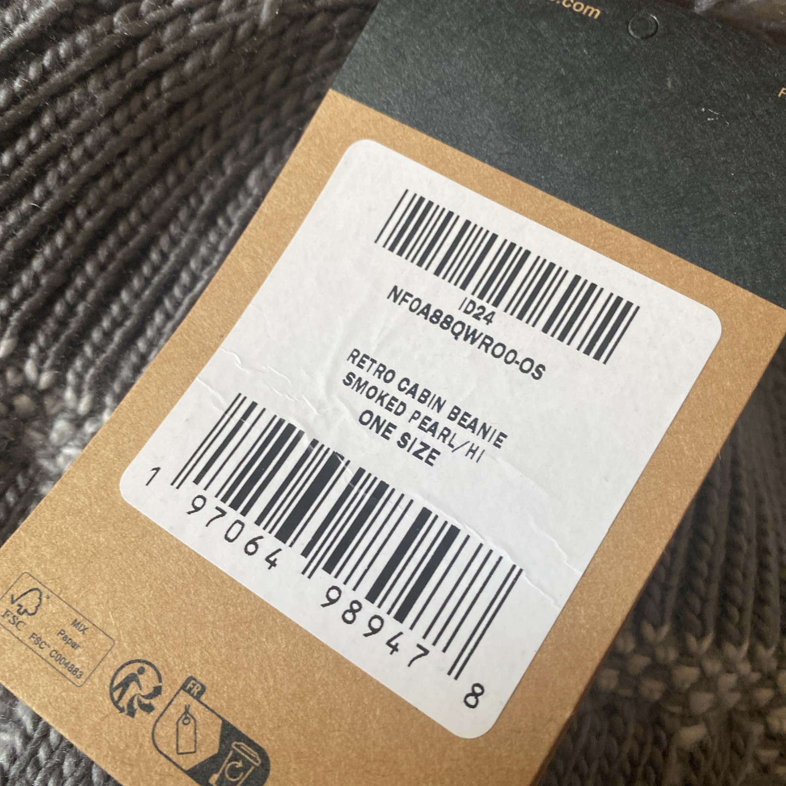 The North Face - Unisex - Retro Cabin Beanie - Grey BNWT