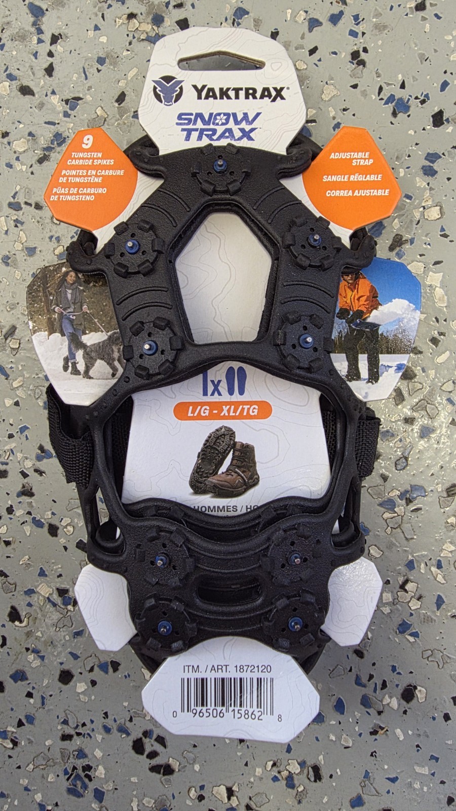 New Yaktrax Snow Trax Traction Device, Size L -XL (Men’s 8-12, Women’s 9.5+)