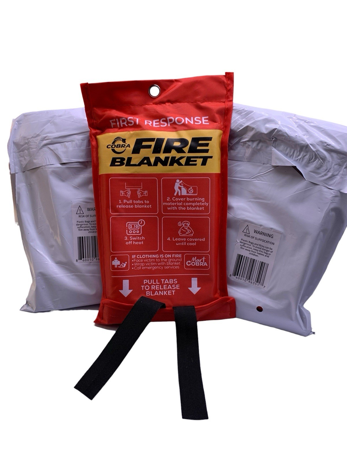 First Response Fire Blanket 40x40 3pk Mart Cobra