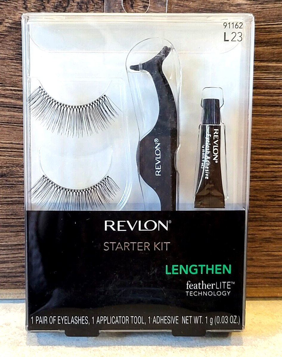 Revlon Eyelashes Lengthen Starter Kit 91162 L23 ~ false eyelashes tool adhesive