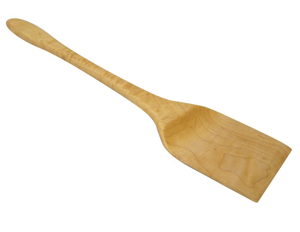 American Made 15 Inch Hard Maple Wood Turner Spatula Safe for All Surfaces