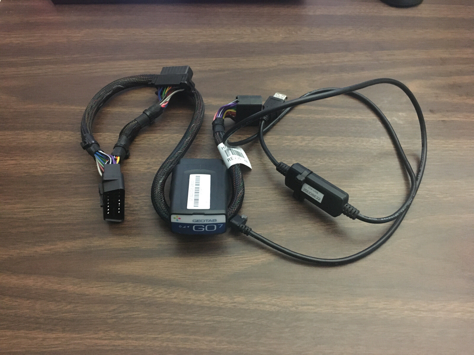 Geotab GO7-3GATT GPS Vehicle Driving Behavior Tracking Module Harness & IOX-USB